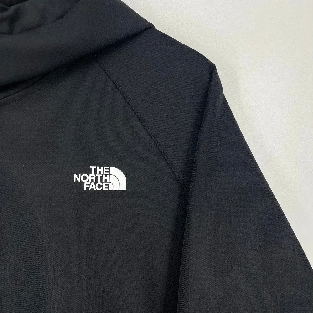The North‎ Face WindWall Softshell Hoodie Jacket Mens XXL Black Full Zip Hooded